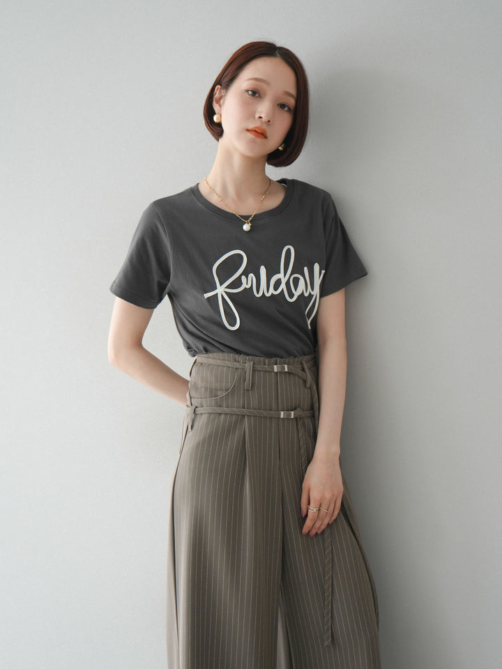 [予約]コードロゴTシャツ/チャコール