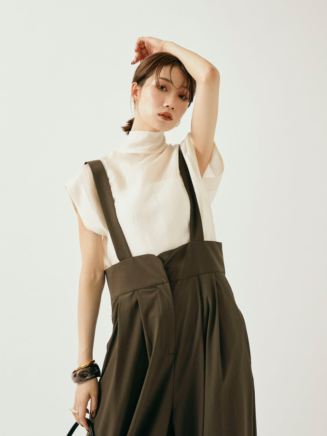 [予約]シャイニーシアーブラウス/アイボリー