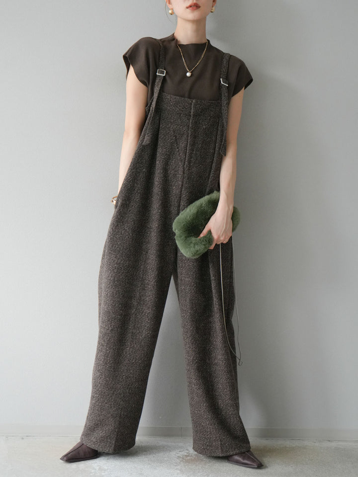 [予約]プチネックフレンチニットトップス/ブラウン