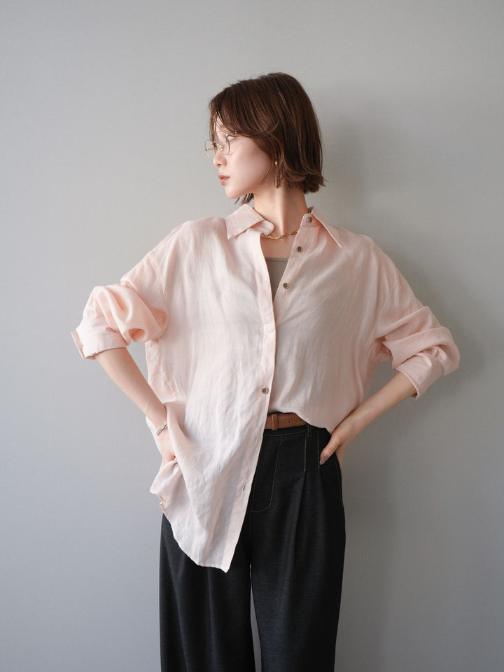 [予約]バックオープンツイストシャツ/pink