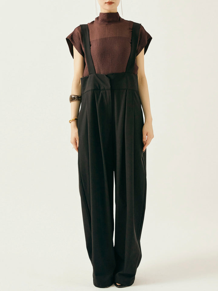 [予約]ICE TOUCH コクーンサロペット/ブラック