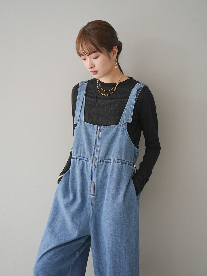 [預購] 繩繡透視長袖T卹 / 黑色