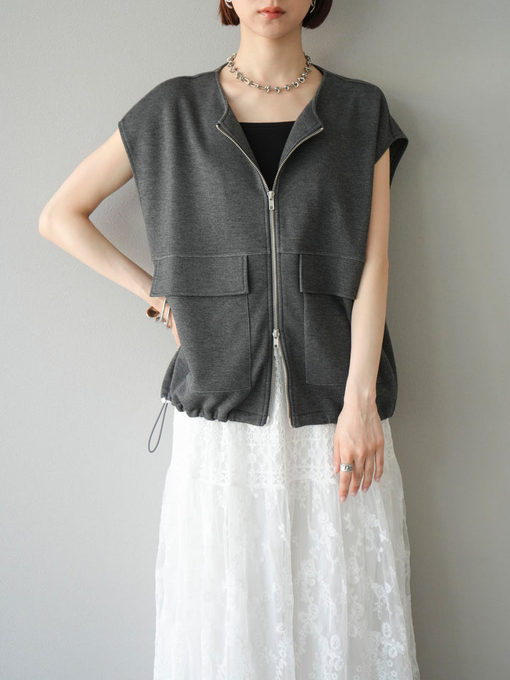 [予約]ライトポンチZIPブルゾン/チャコール