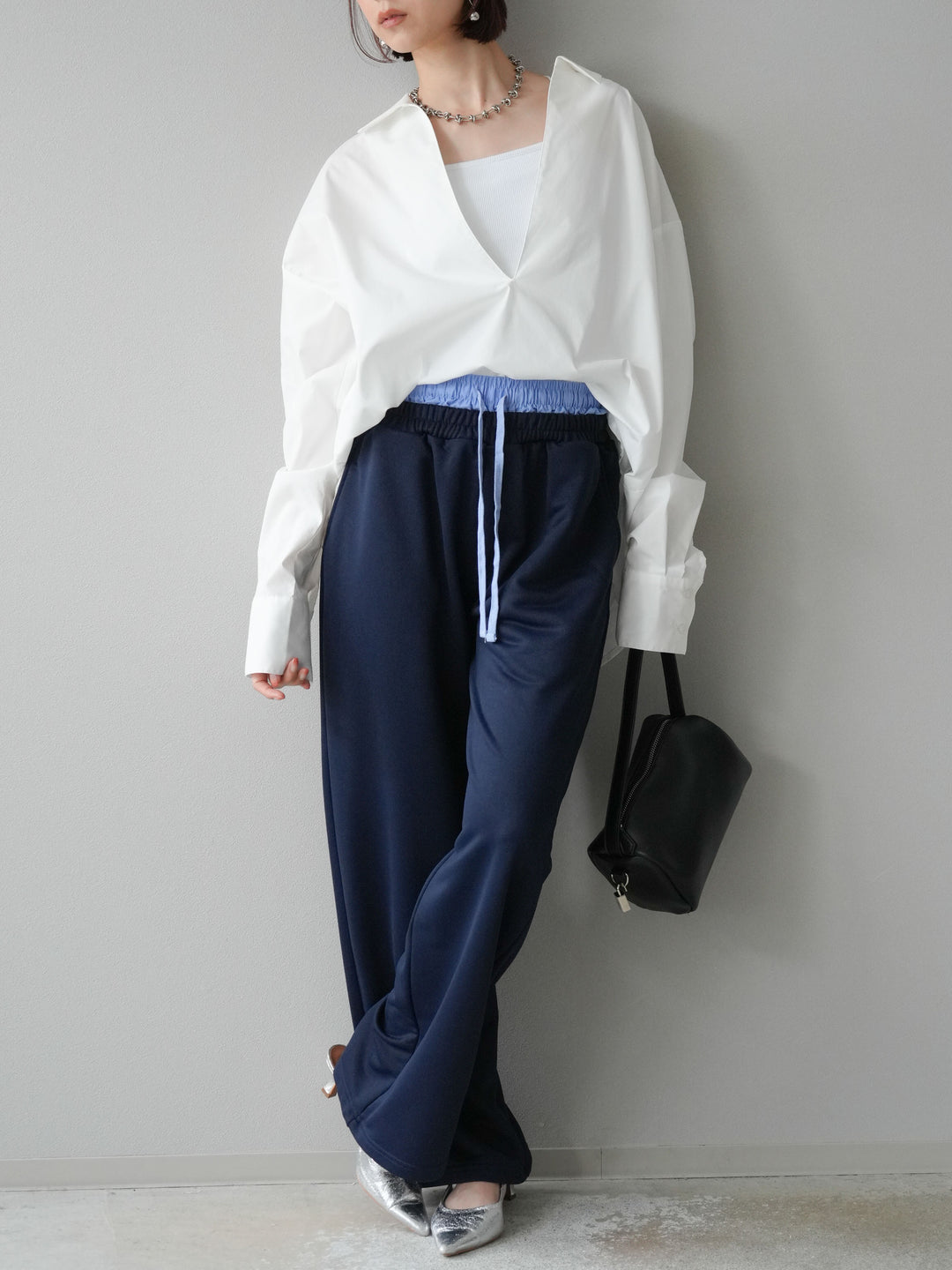 [予約]ブロードディープスキッパーブラウス/ホワイト