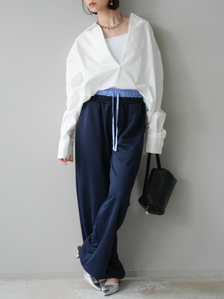 [予約]ブロードディープスキッパーブラウス/ホワイト