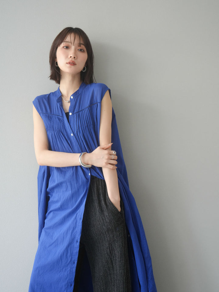 [予約]インド製コットンボイルワンピース/ロイヤルブルー