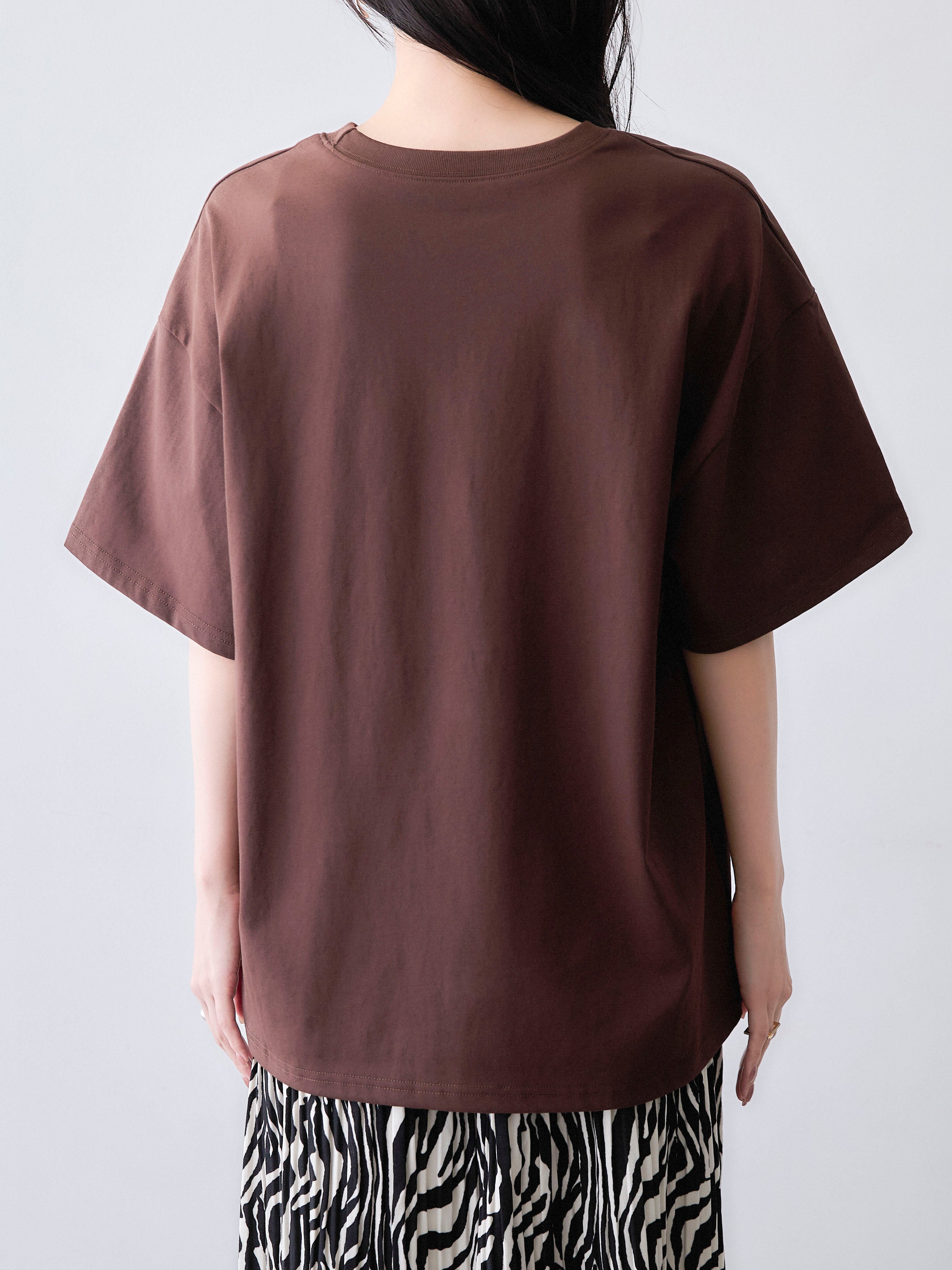 予約]スタッズロゴTEE/brown – Lumier