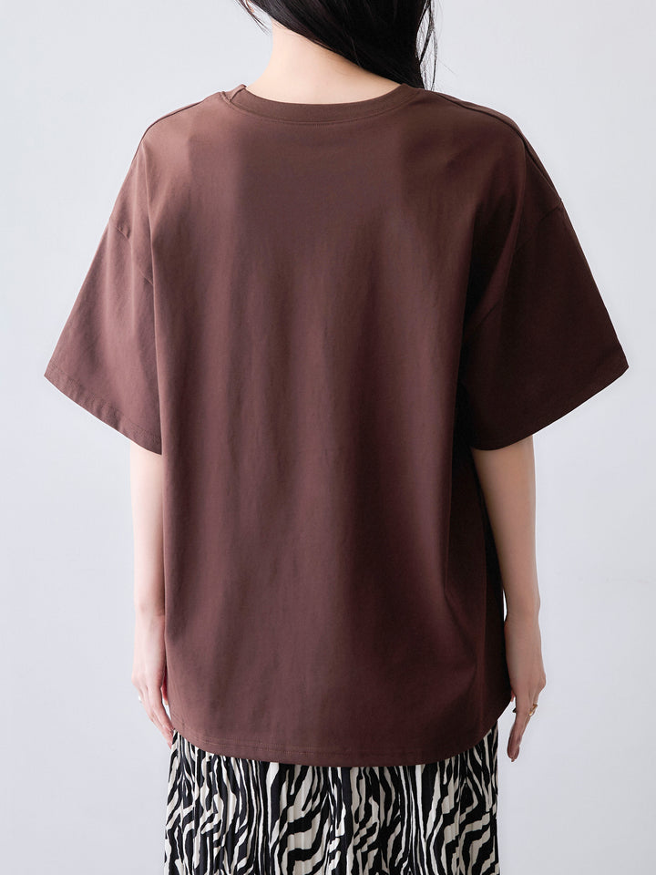 [予約]スタッズロゴTEE/brown
