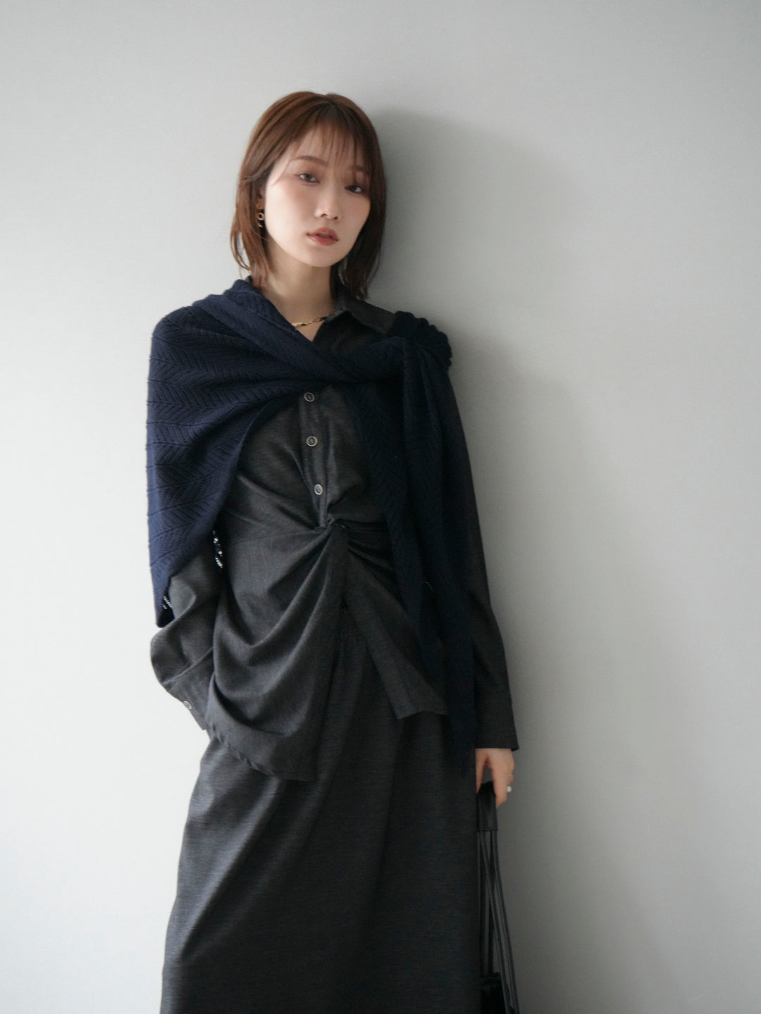 [SET]ツイストデザインシャツ＆スカートSET UP