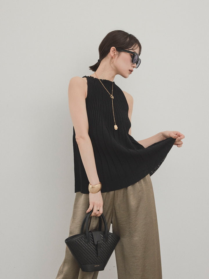 [SET]プリーツニットキャミソール+プリーツニットキャミソール(2set)