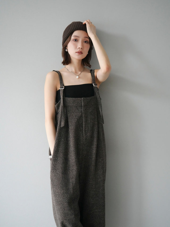 [予約]ツイードベアサロペット/ブラウン