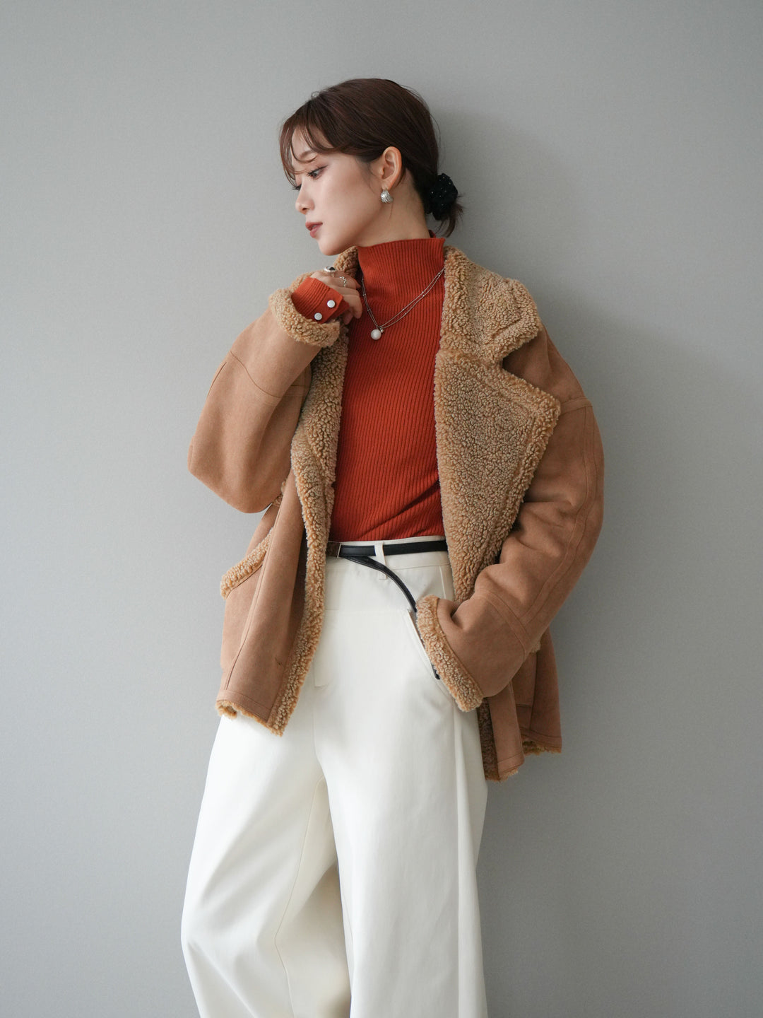 [予約]ムートンボアジャケット/beige