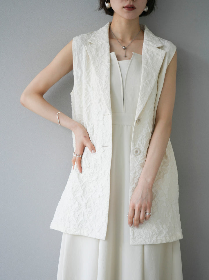 [Pre-order] Crepe Chiffon Double Camisole Dress/Ivory