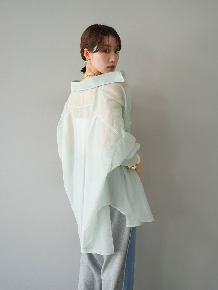 [予約]BIGポケットオーバーシアーシャツ/ミント