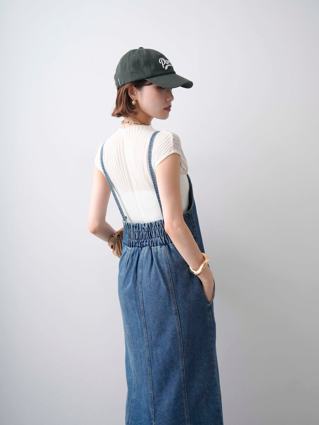 [予約]シアーリブフレンチニットトップス/white