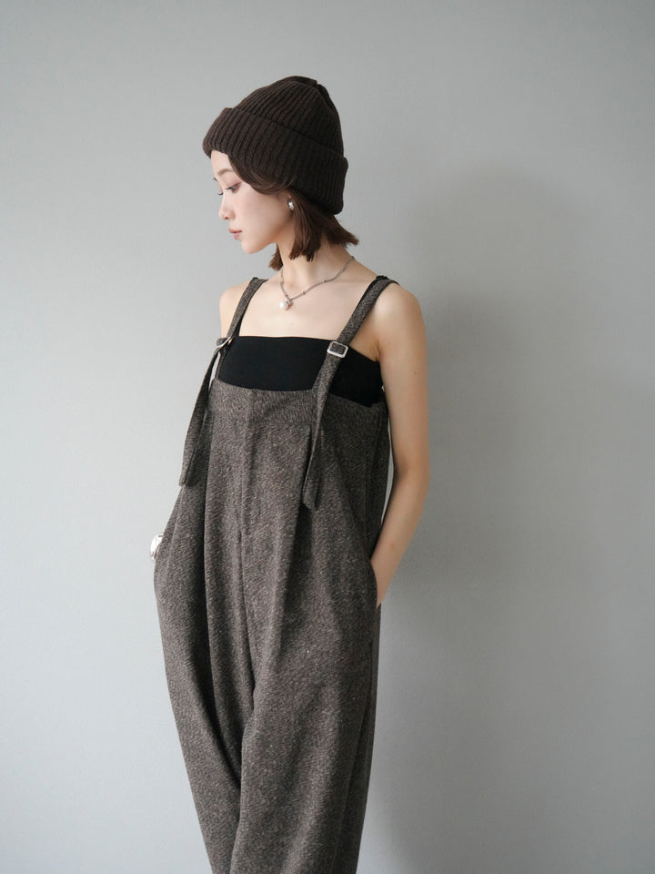 [予約]ツイードベアサロペット/ブラウン