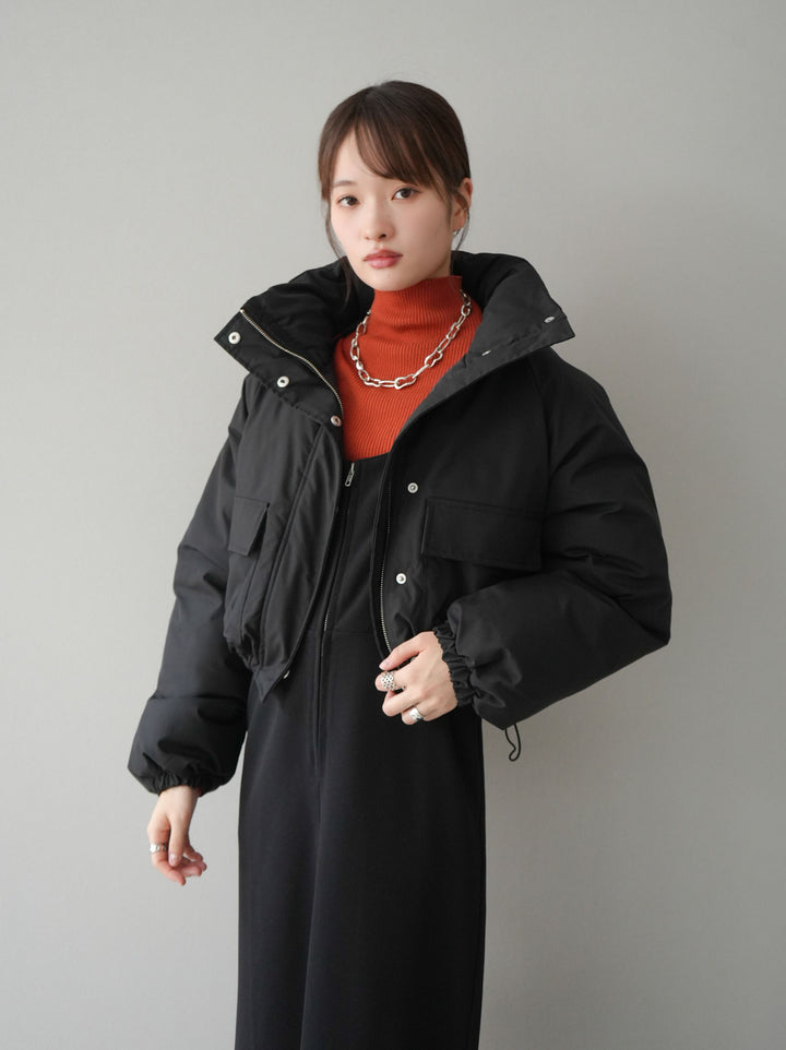 [予約]ファイバーダウンショートブルゾン/ブラック