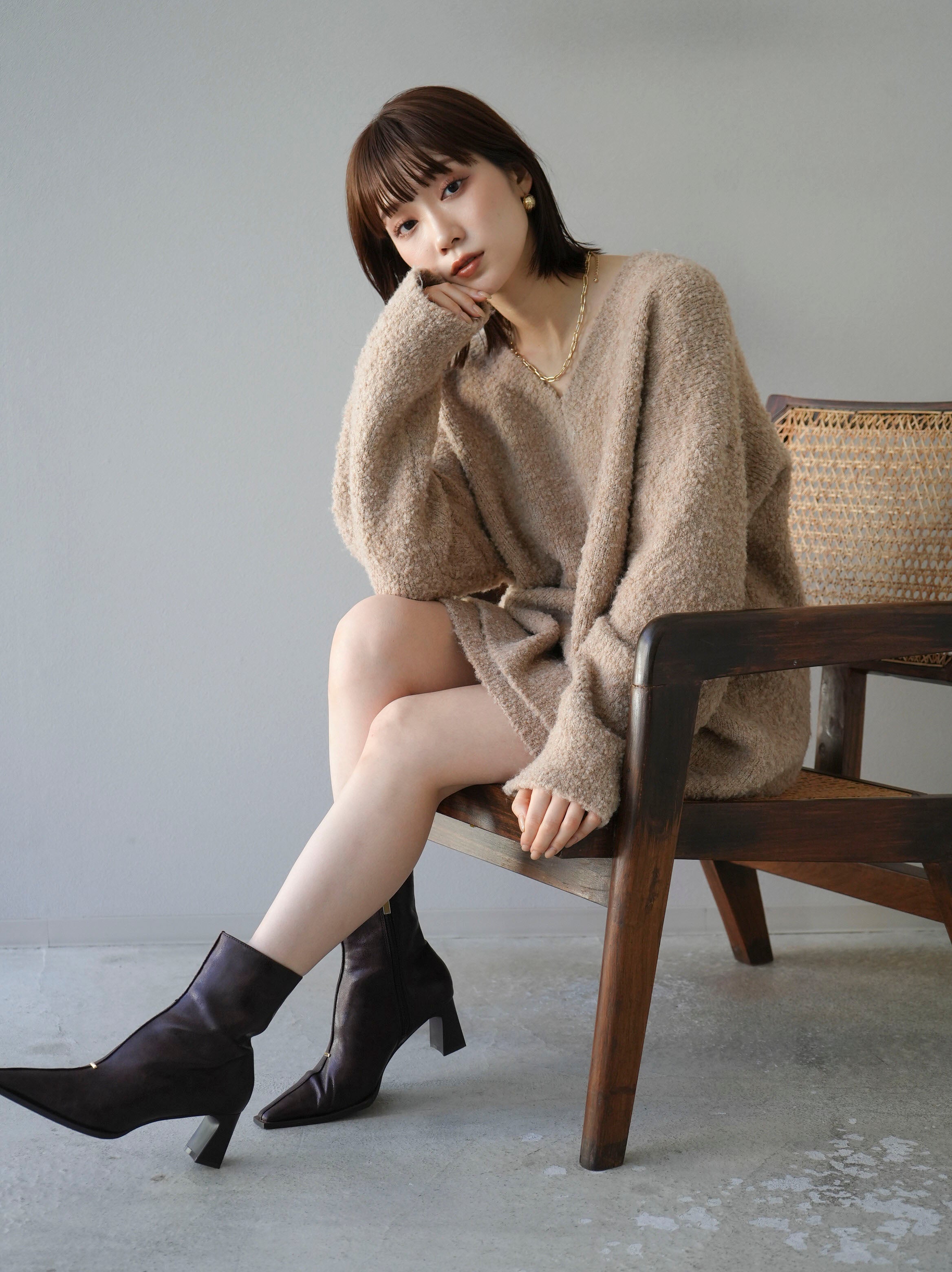 【ユンボ】パーリーゲイツ　セットアップ　ニット　セーター　スカート　S M ユンボ】パーリーゲイツ セットアップ ニット セーター スカート