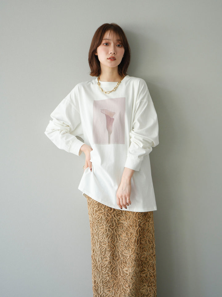 [予約]フラワーフォトプリントBIGロンT /オフ1