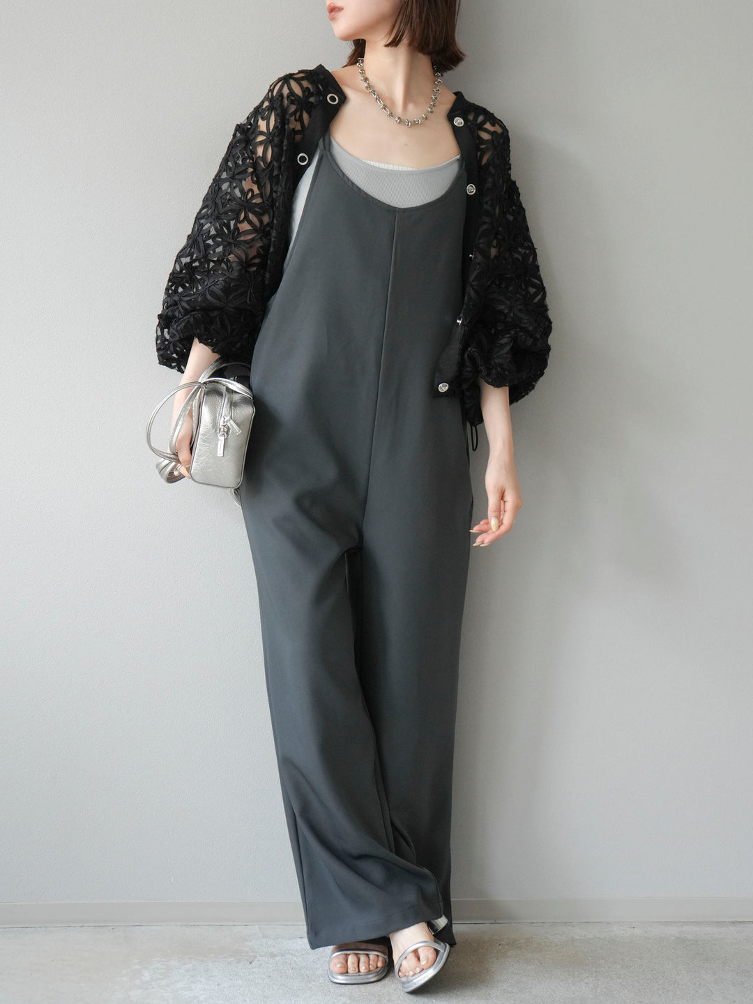 [予約]テープレースシアーブルゾン/ブラック