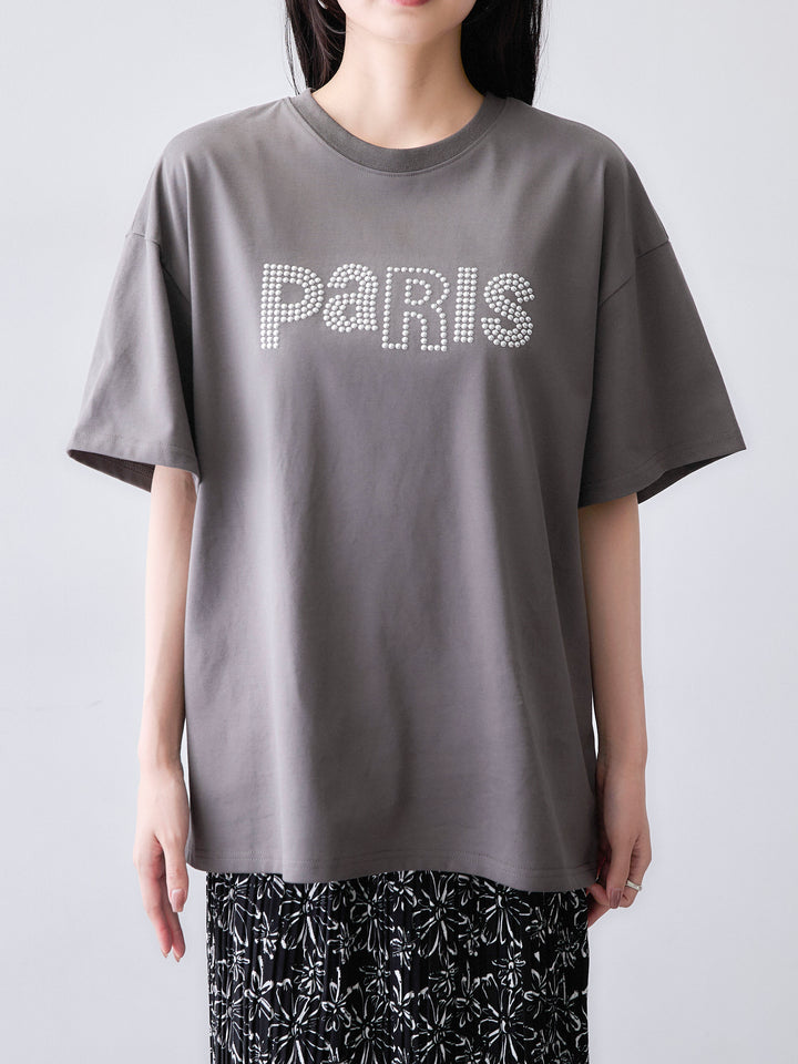 [予約]スタッズロゴTEE/gray