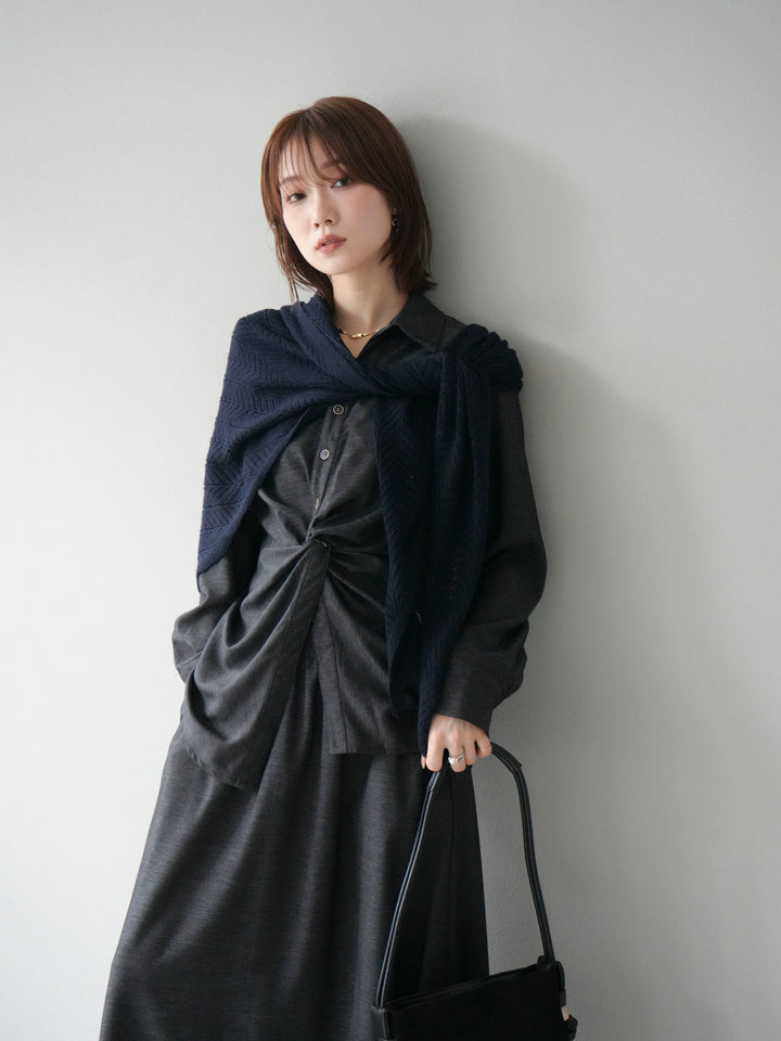 [SET]ツイストデザインシャツ＆スカートSET UP