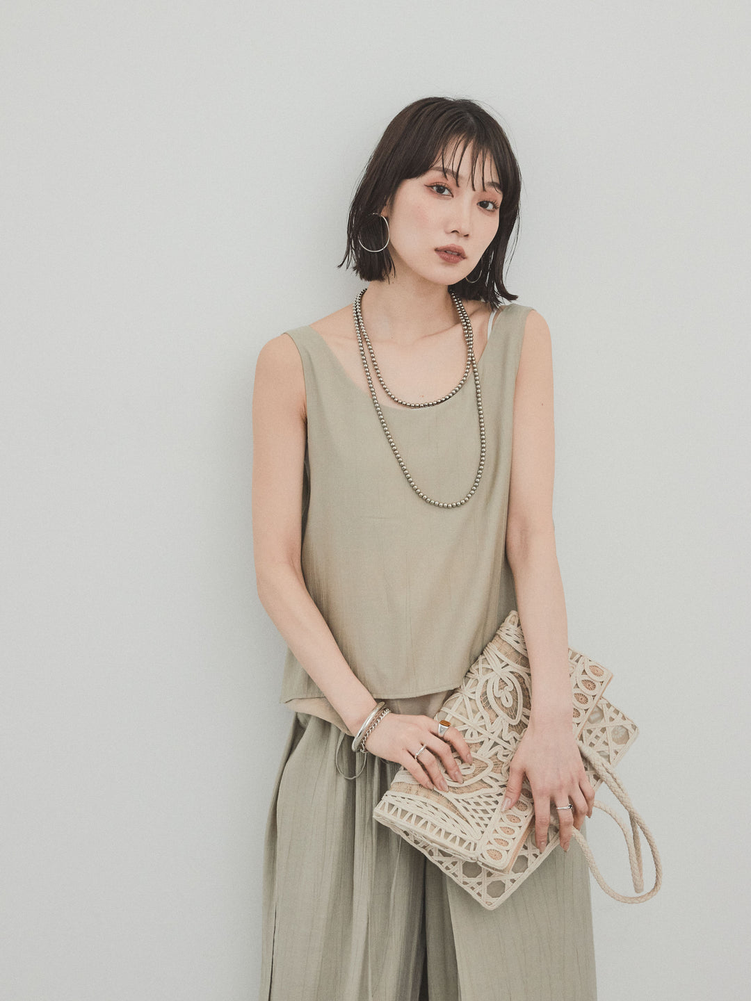 [套裝] 洗衣機緞面透明多層背心 + 洗衣機緞面透明多層背心 (2 套)