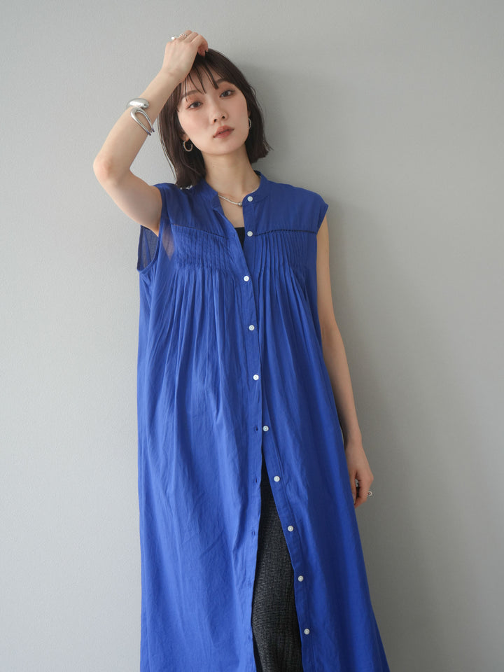 [予約]インド製コットンボイルワンピース/ロイヤルブルー