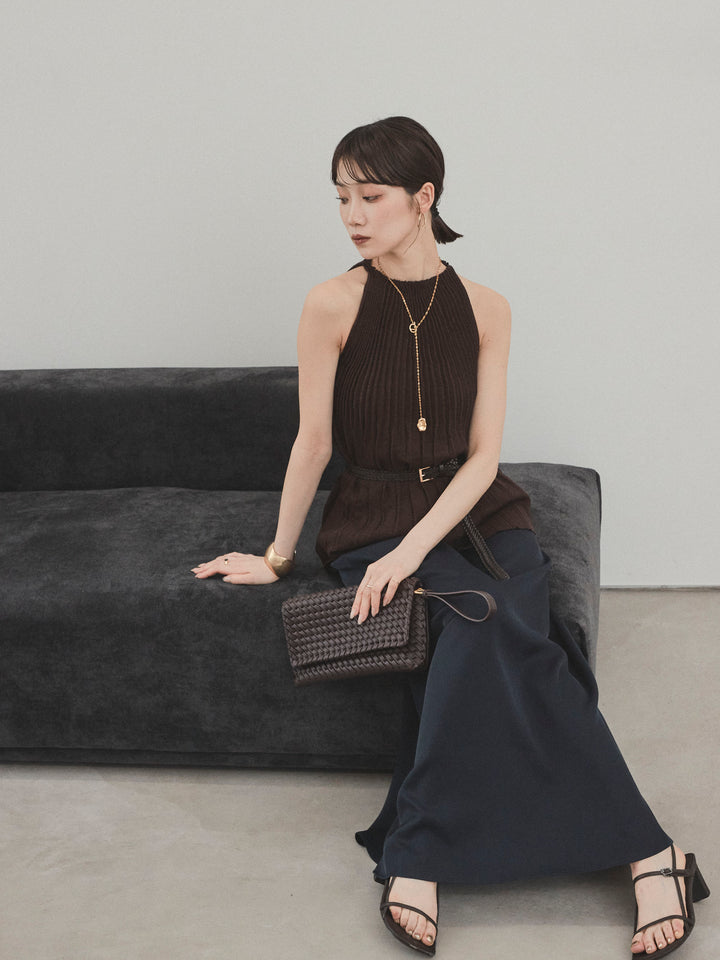 [SET]プリーツニットキャミソール+プリーツニットキャミソール(2set)