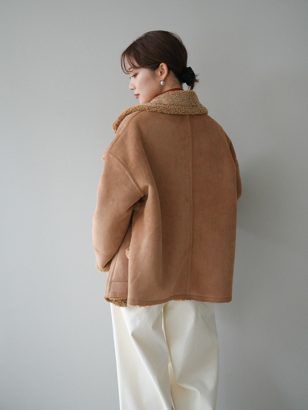 [予約]ムートンボアジャケット/beige