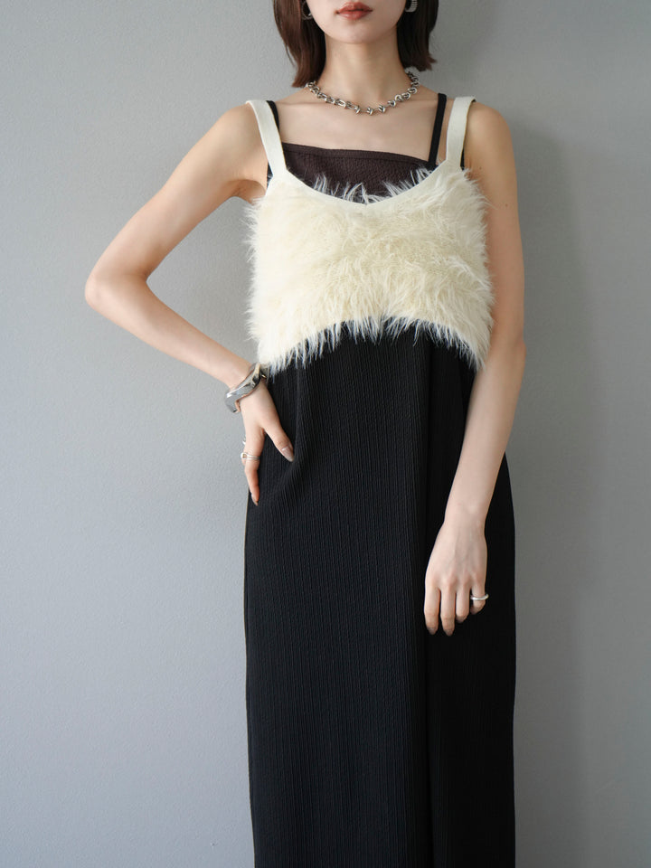 [予約]シャギーニットビスチェ/アイボリー