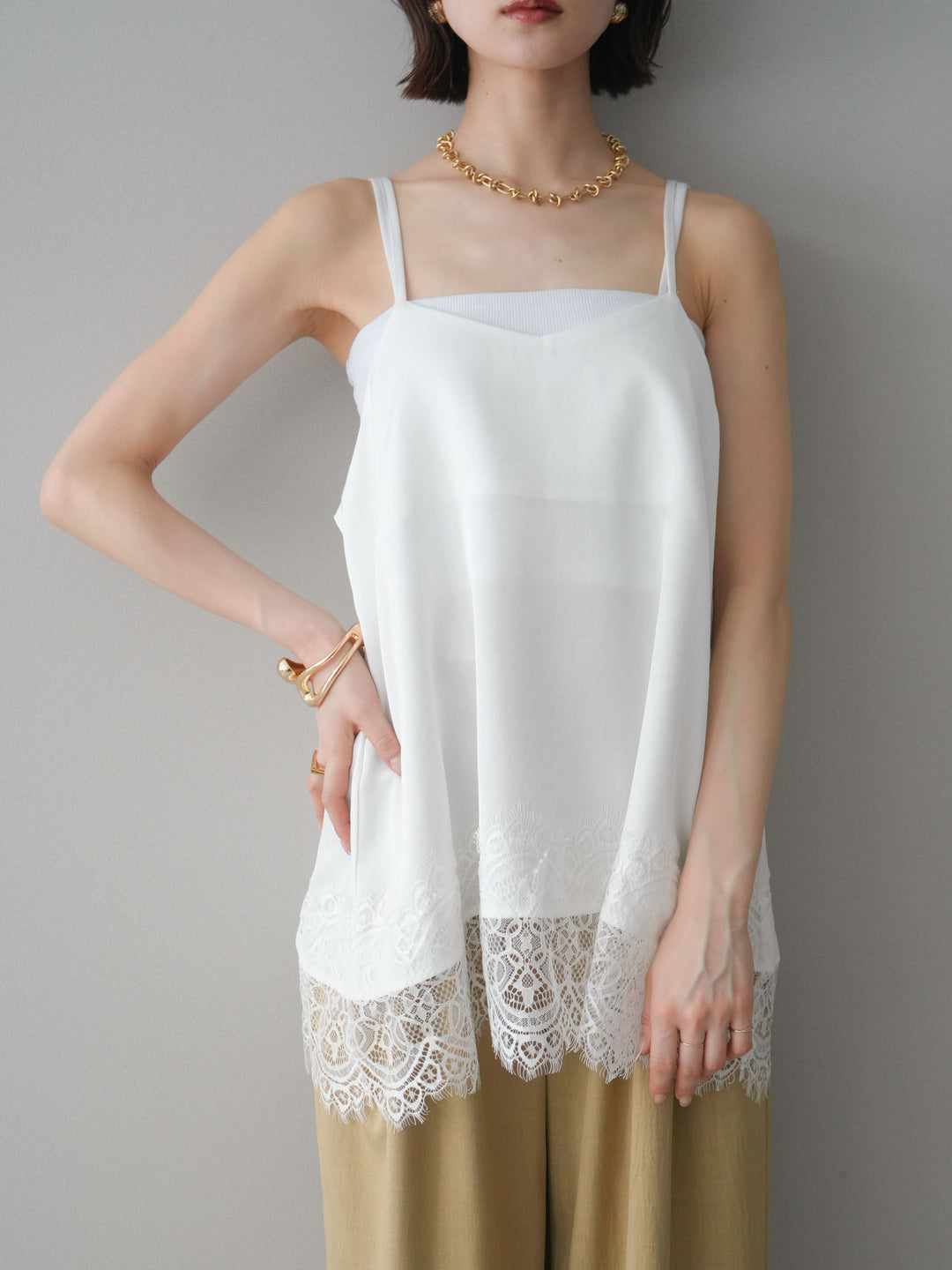 [SET]レーストリムキャミソール+レーストリムキャミソール(2set)