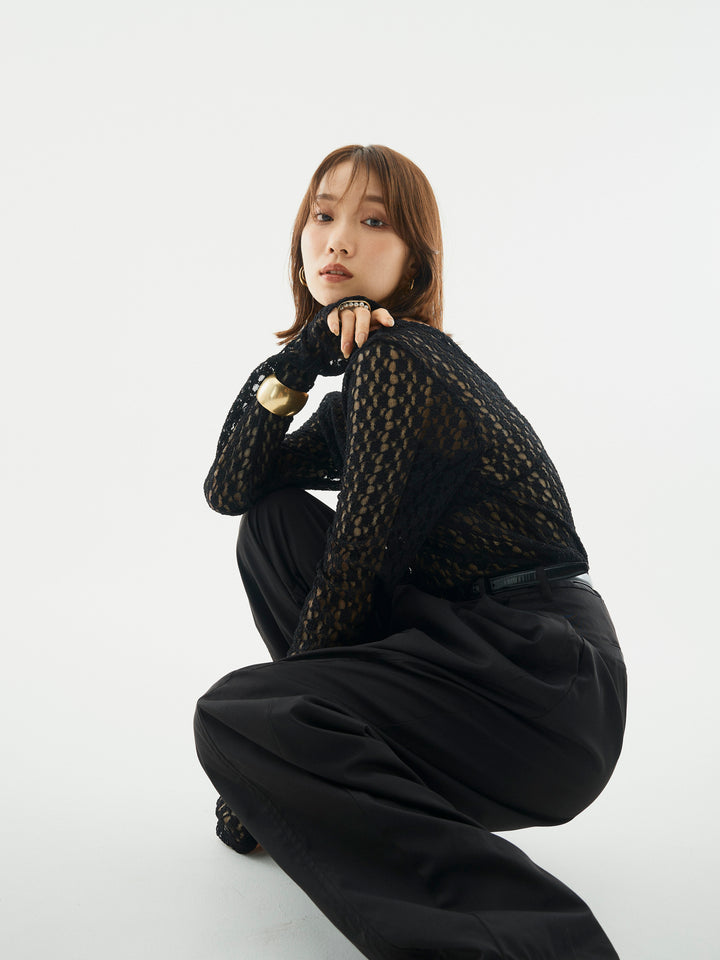 【Allure】[SET]バックラウンドレーストップス+バックラウンドレーストップス(2set)