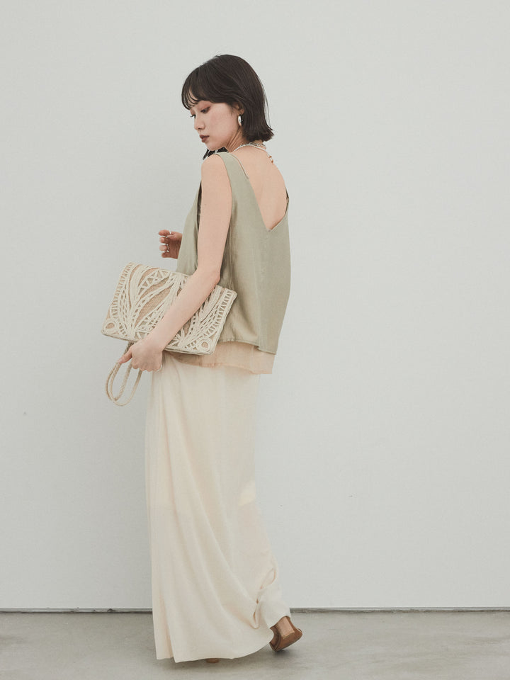 [予約]ベロアナロースカート/アイボリー