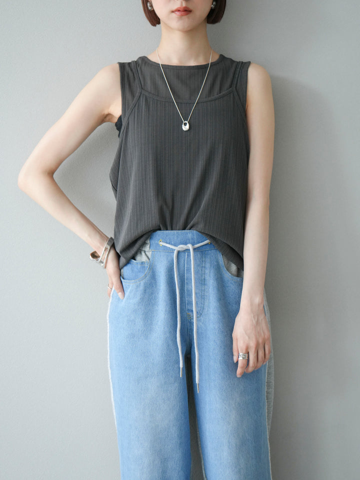 [預訂] Ice Touch 2WAY Design 吊帶背心/炭灰色