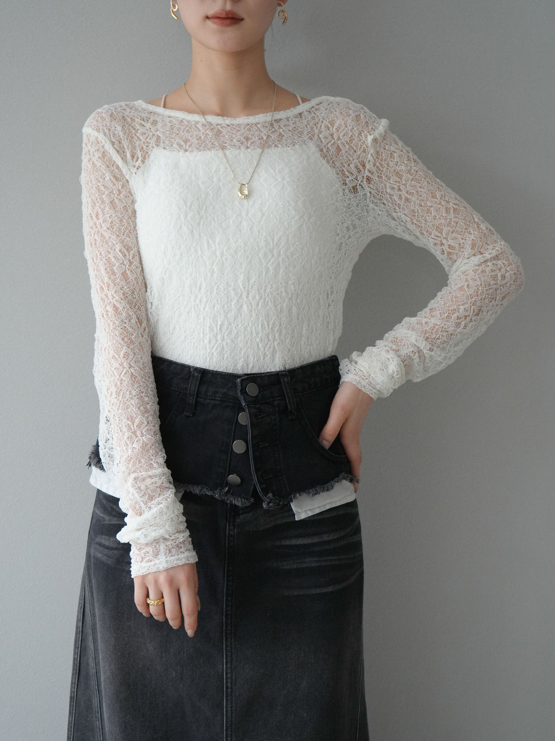 [予約]バックラウンドレーストップス/オフ