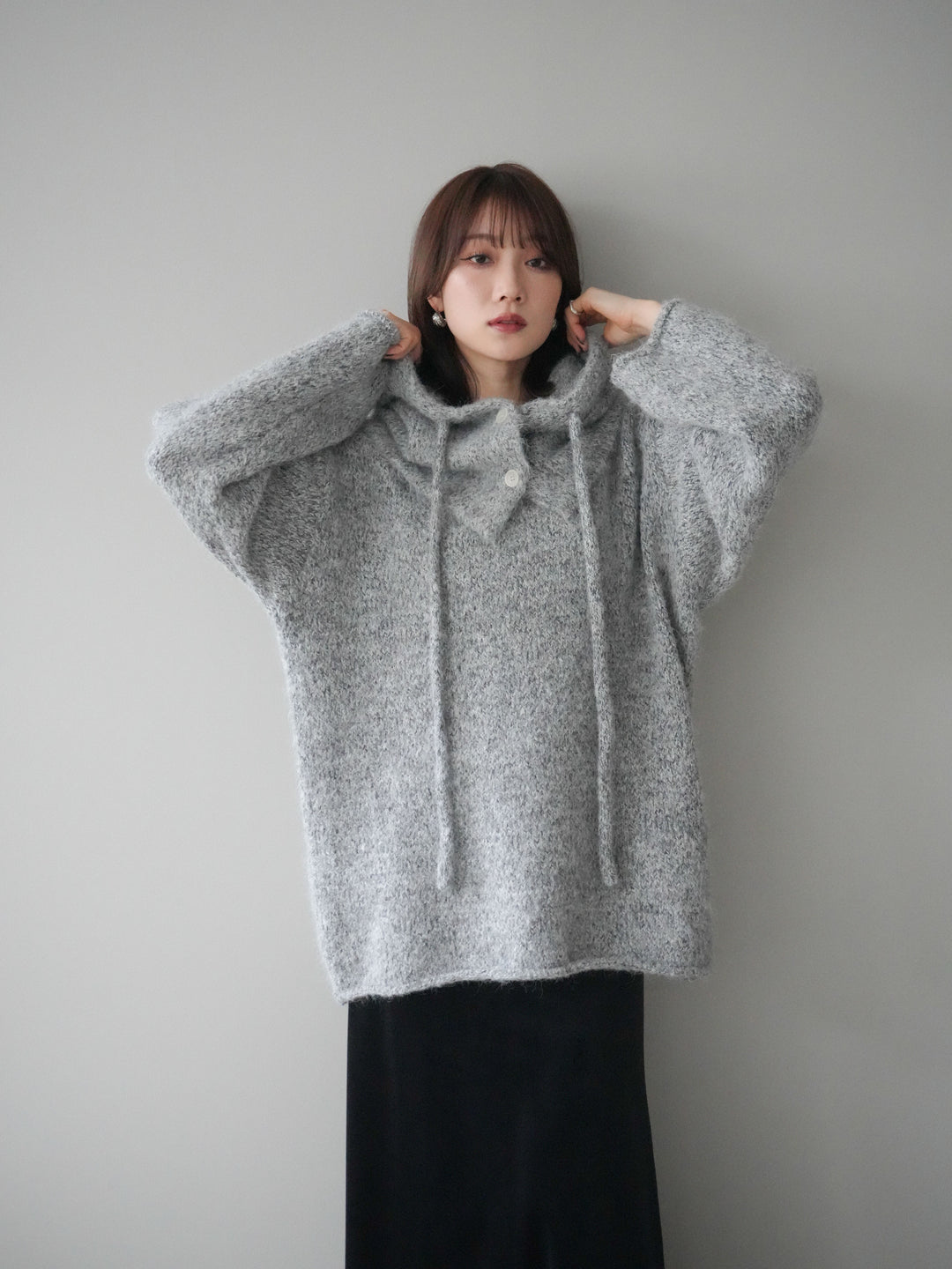 [予約]バラクラバSETニットプルオーバー/gray