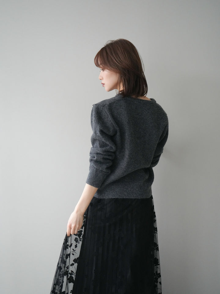 [SET]アンティークボタンニットカーディガン+アンティークボタンニットカーディガン(2set)