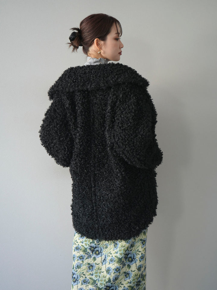 [予約]プードルファーダブルミドルコート/black