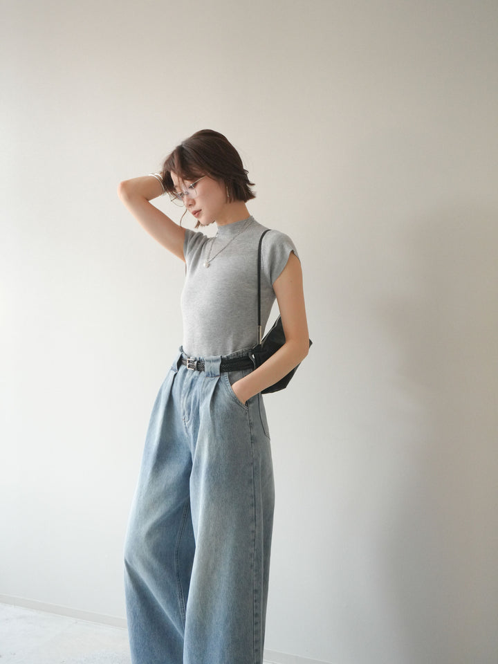 [SET]ビジューシアーフレンチニット+選べるアクセセット(2set)