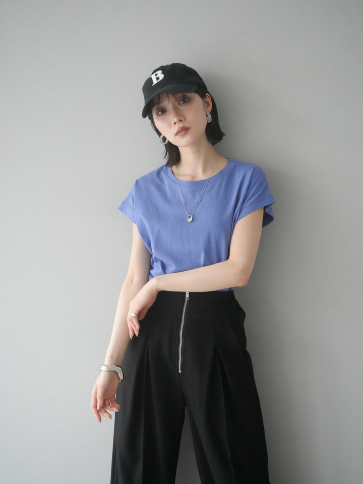 [予約]フレンチスリーブTシャツ/ブルーパープル　