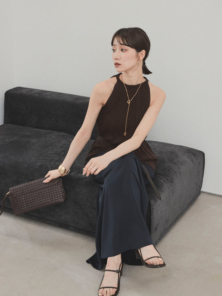 [SET]プリーツニットキャミソール+プリーツニットキャミソール(2set)