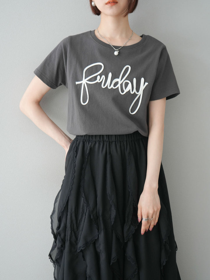 [予約]コードロゴTシャツ/チャコール