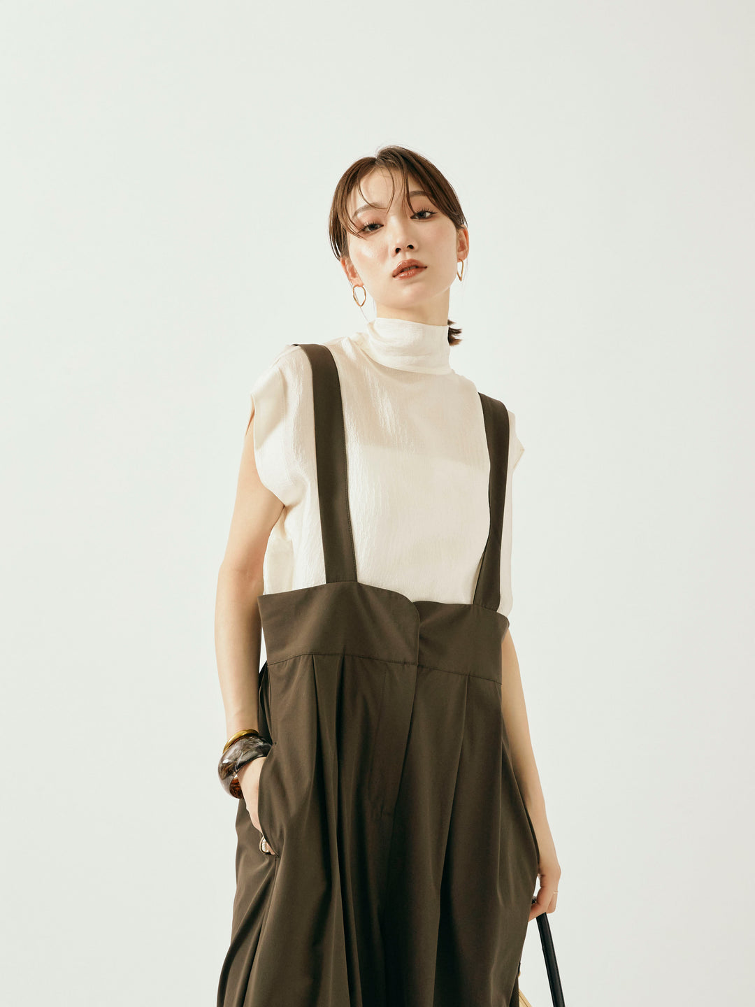 [予約]シャイニーシアーブラウス/アイボリー