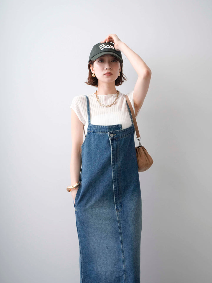 [予約]シアーリブフレンチニットトップス/white