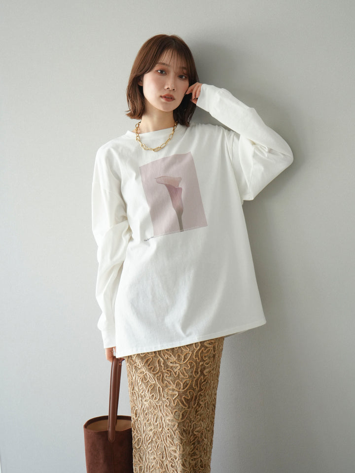 [予約]フラワーフォトプリントBIGロンT /オフ1