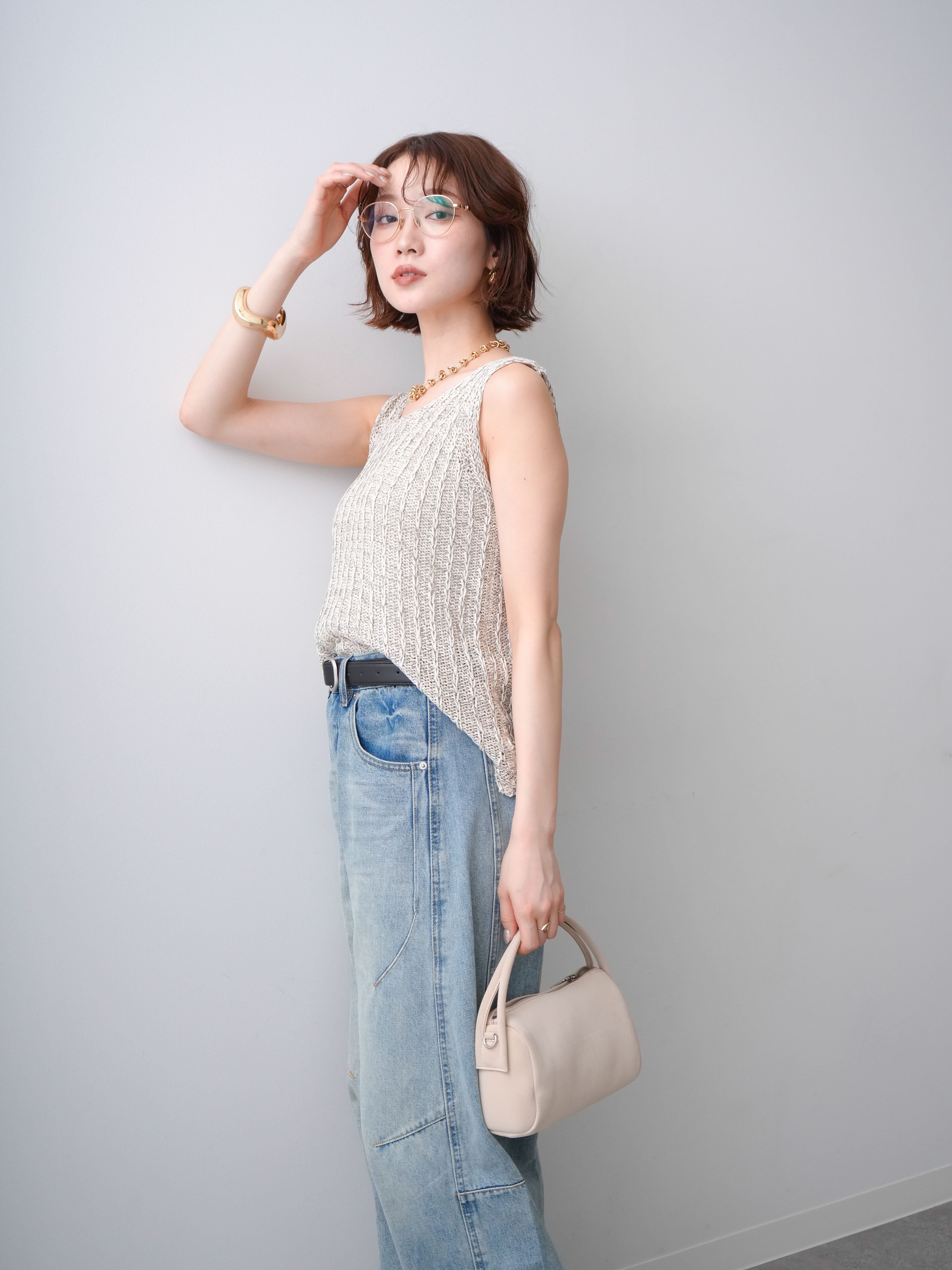 Frene アシメケープタンクニットセット 予約]アシメケープタンクニットセット – Frene