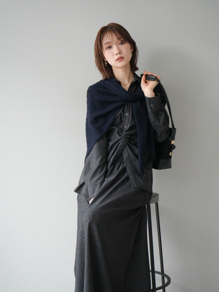 [SET]ツイストデザインシャツ＆スカートSET UP