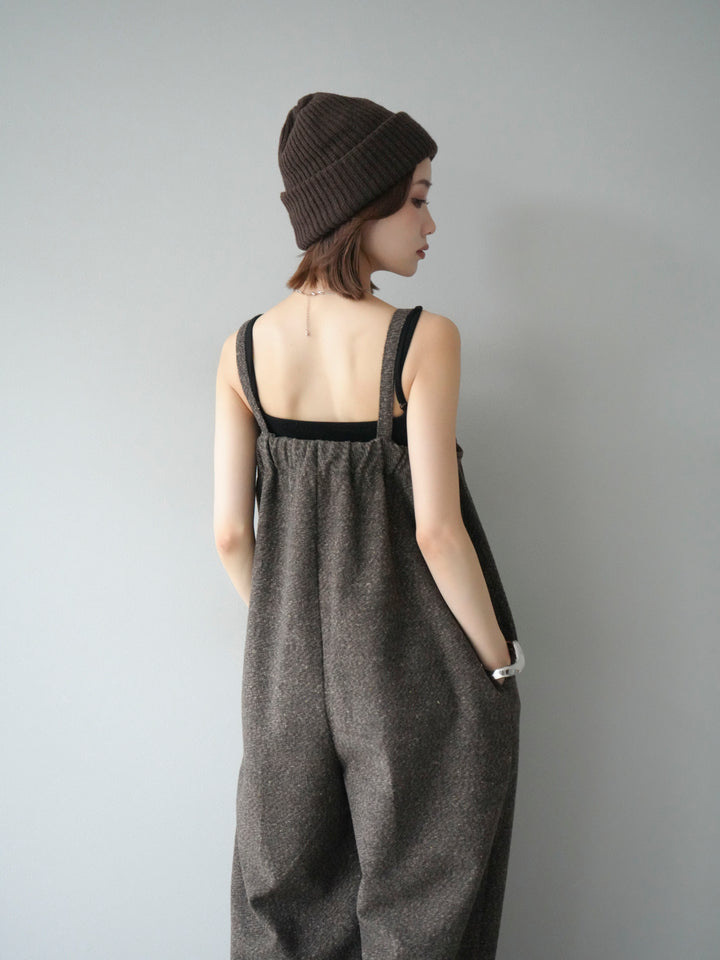 [予約]ツイードベアサロペット/ブラウン