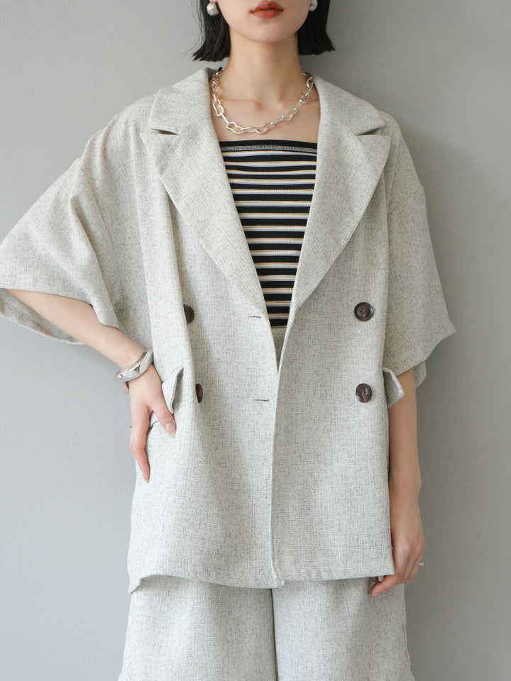 [SET]サマーツイードハーフジャケット+サマーツイードハーフパンツ(2set)